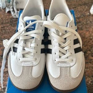 Adidas Classic White and Black Trainers